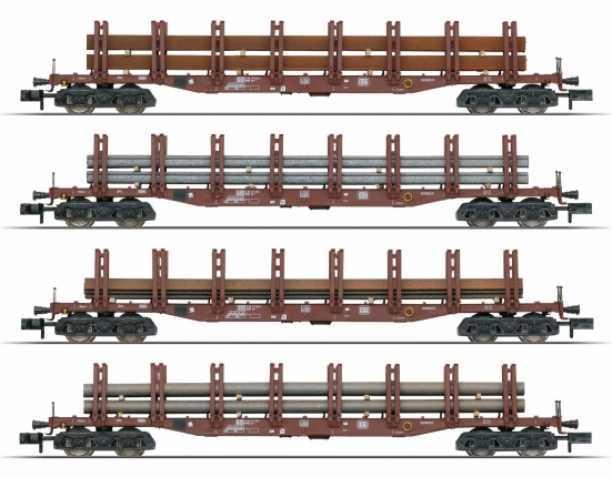 Minitrix 15484 N Güterwagen Stahltransport 4er-Set