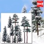 Preview: BUSCH 6150 H0 6 Schnee-Fichten und 4 Schnee-Kiefern 