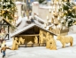 Preview: NOCH 14394 H0 Weihnachtsmarkt-Krippe mit Figuren in Holzoptik
