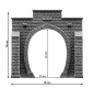 Preview: NOCH 34851 N Tunnel-Portal 1-gleisig, 7,9 x 7,6 cm 