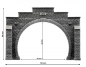 Preview: NOCH 34852 N Tunnel-Portal 2-gleisig, 12,3 x 8,5 cm