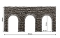 Preview: NOCH 34942 N Arkadenmauer offen, 19 x 9 cm 