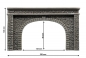 Preview: NOCH 58062 H0 Tunnel-Portal 2-gleisig, 22 x 13 cm