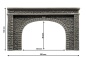 Preview: NOCH 58062 H0 Tunnel-Portal 2-gleisig, 22 x 13 cm 