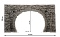 Preview: NOCH 58248 H0 Tunnel-Portal 2-gleisig, 23,5 x 13 cm 