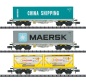 Preview: Minitrix 18703 N Containertragwagen Bauart Sgmmns 190, 3er-Set