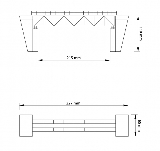 Auhagen 11364 H0 Fachwerkbrücke