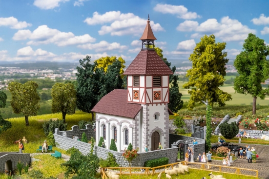 FALLER 130679 H0 Dorfkirche mit Kirchhof
