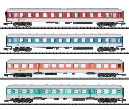 Minitrix 15806 N Personenwagen „Neue Farben“ DB 4er-Set