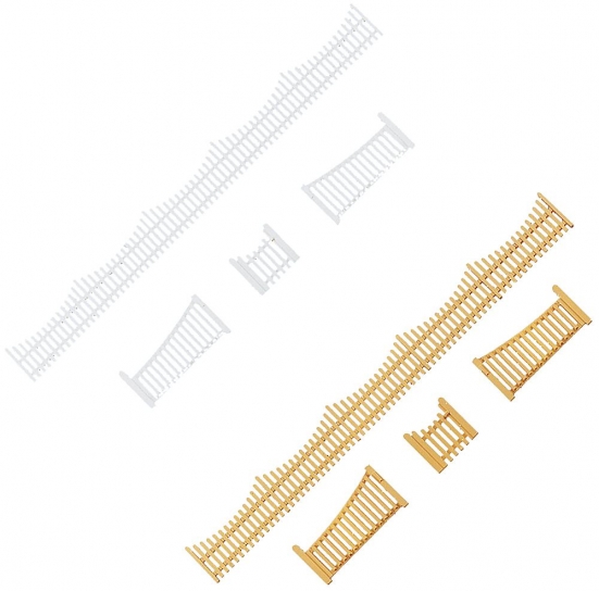 Preview: FALLER 180410 H0 Gartenzaun mit Tor, 710 mm