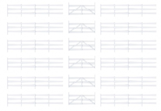 FALLER 180416 H0 Koppelzaun, weiß