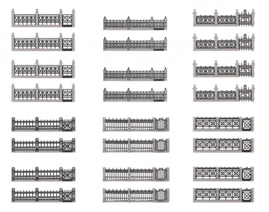 FALLER 180417 H0 Eisenzäune-Set