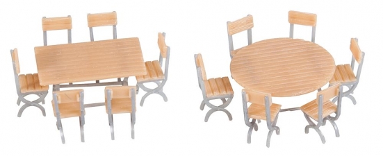 FALLER 180957 H0 2 Tische und 12 Stühle