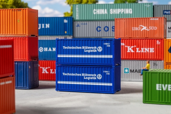 FALLER 182005 H0 20' Container THW, 2er-Set