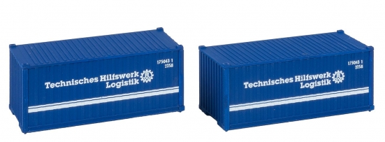 Preview: FALLER 182005 H0 20' Container THW, 2er-Set