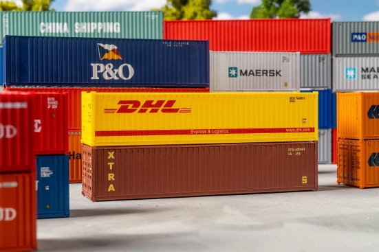 FALLER 182056 H0 40' Container DHL und XTRA