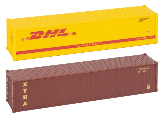 Preview: FALLER 182056 H0 40' Container DHL und XTRA