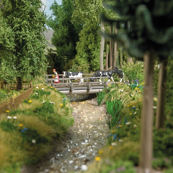 Preview: BUSCH 1850 H0 Holzbrücke