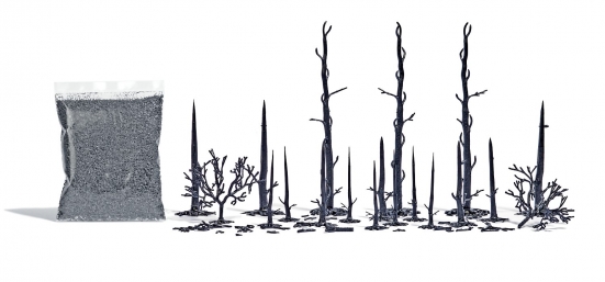 BUSCH 1854 H0 Abgebrannter Wald