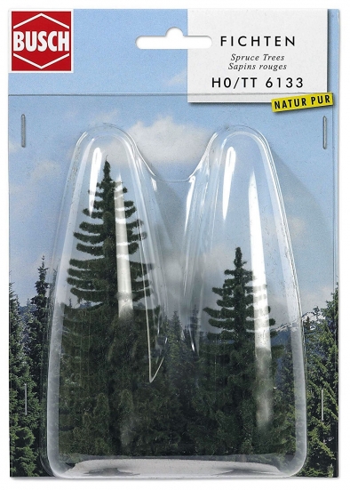 Preview: BUSCH 6133 H0/TT 2 Fichten 90/120 mm