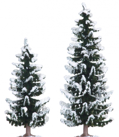 Preview: BUSCH 6152 H0 2 Schnee-Fichten 90/120 mm
