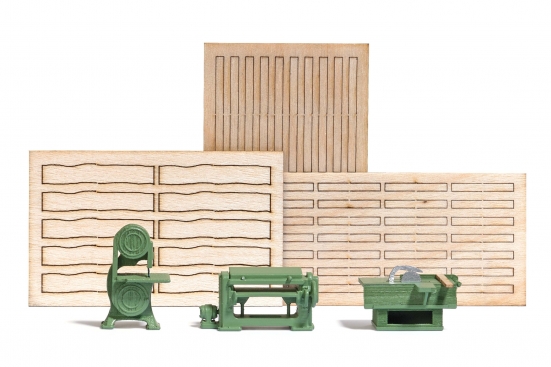 BUSCH 7850 H0 Holzbearbeitungsmaschinen mit Zubehör