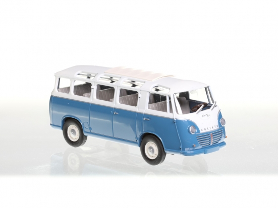 BUSCH 94151 H0 Goliath Express 1100 Luxusbus, blau/cremeweiß
