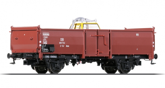 BRAWA 48626 H0 Offener Güterwagen E-52 Omm DB, mit Ladegut