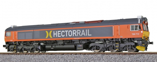 ESU 31284 H0 Diesellok Class 66, Hectorrail, grau/orange "Sound+Rauch"