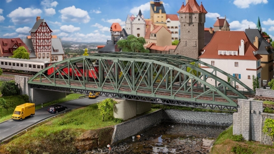 FALLER 120507 H0 Bogenbrücke, 2-gleisig