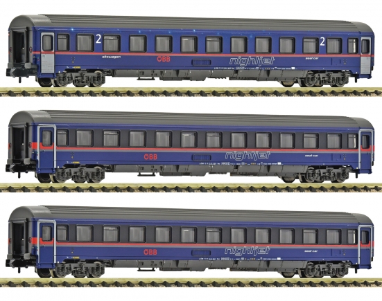 Fleischmann 6260084 N Eurofima-Wagen „Nightjet“, ÖBB 3er-Set