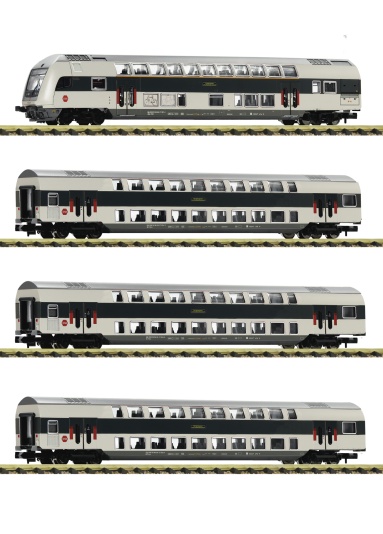 Fleischmann 6270130 N Doppelstockwagen, DSB 4er-Set 