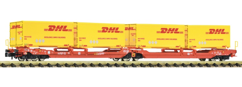 Fleischmann 6660051 N Doppeltaschen-Gelenkwagen T3000e, DHL, DB AG