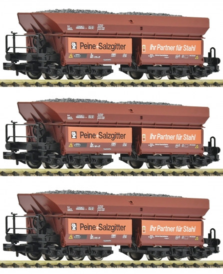 Fleischmann 6660150 N Erzwagen „Peine+Salzgitter“ 3er-Set