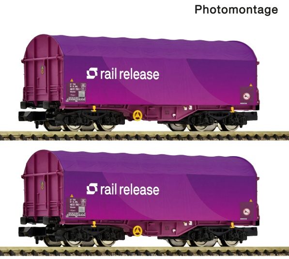 Fleischmann 6660179 N Schiebeplanenwagen, Railrelease 2er-Set