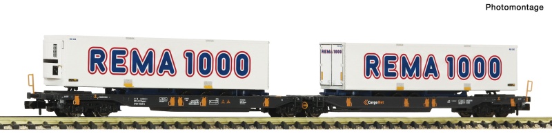 Fleischmann 6660181 N Doppeltaschen-Gelenkwagen T2000, CargoNet