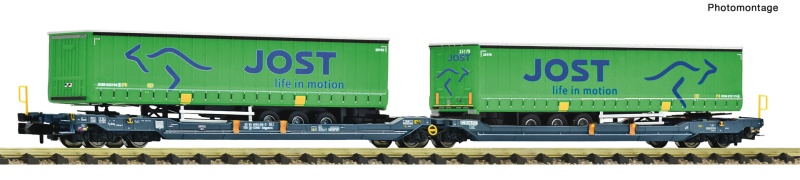 Fleischmann 6660214 N Doppeltaschen-Gelenkwagen T3000e CEMAT