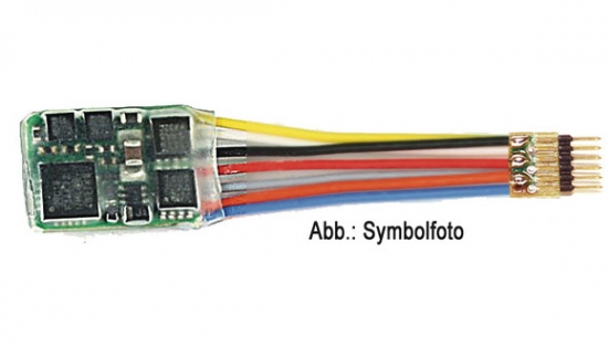 Preview: Fleischmann 685504 N/TT Decoder 6-polig mit Stecker NEM 651