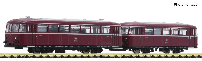 Fleischmann 7760021 N Schienenbus 795 313-7 mit Beiwagen BR 995, DB, Analog