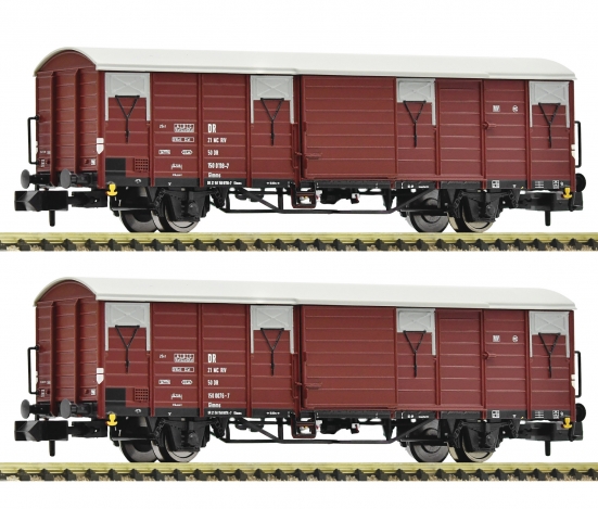 Fleischmann 826210 N Gedeckte Güterwagen, DR 2er-Set