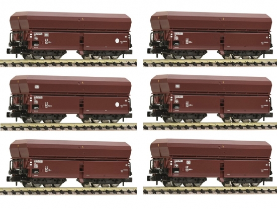 Fleischmann 852103 N Großraum-Selbstentladewagen, DB 6er-Set