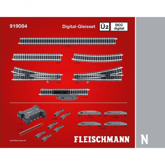 Fleischmann 919084 N Profi-Gleis DCC Digital-Gleisset Ü2