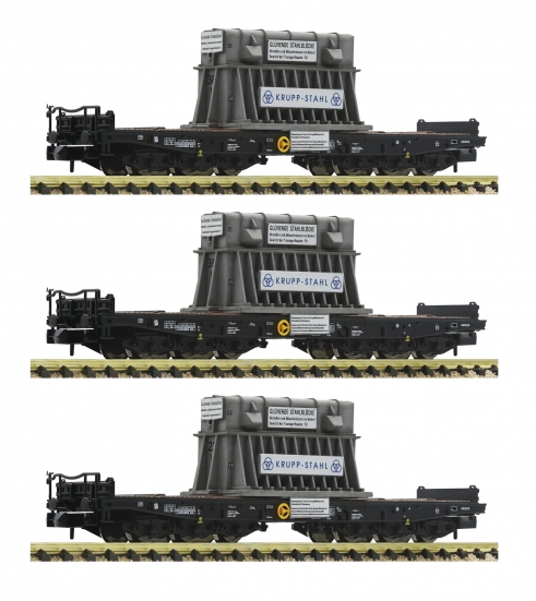 Fleischmann 845512 N Schwerlastwagen Samms, DB 3er-Set