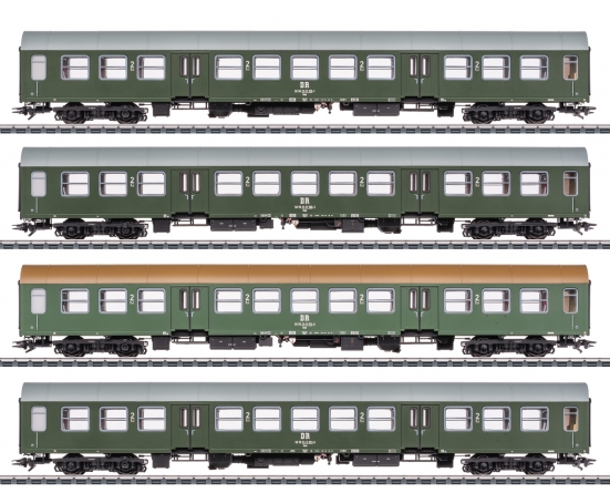 Märklin 42580 H0 Personenwagen Halberstädter Mitteleinstiegswagen, DR 4er-Set