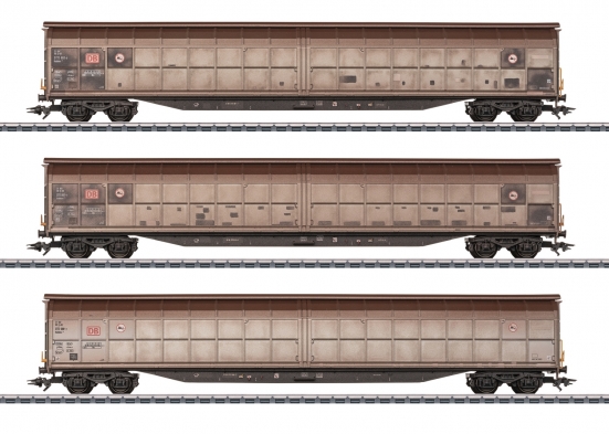 Märklin 48067 H0 Schiebewandwagen Habbins 354, DB Cargo 3er-Set