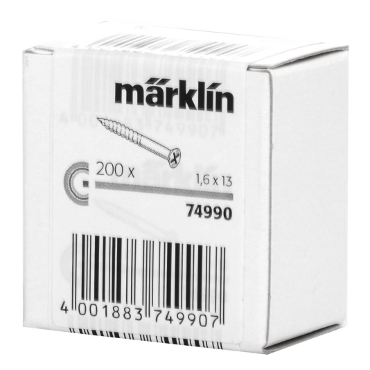Preview: Märklin 74990 H0 C-Gleis Schrauben 1,6 x 13mm (200 Stück) 
