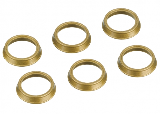 Preview: LGB E131836 Lampenringe, gold (6 Stück) Modelleisenbahn