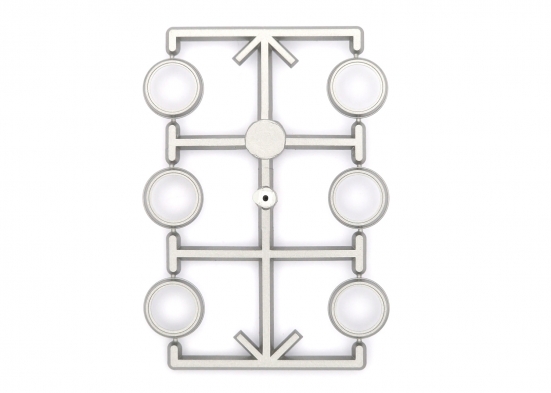 Preview: LGB E186479 Lampenringe, silbern (6 Stück) Modelleisenbahn