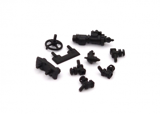 Preview: Märklin E378881 Ventile, Lichtmaschine, Handrad, Stufe (Set) Modelleisenbahn