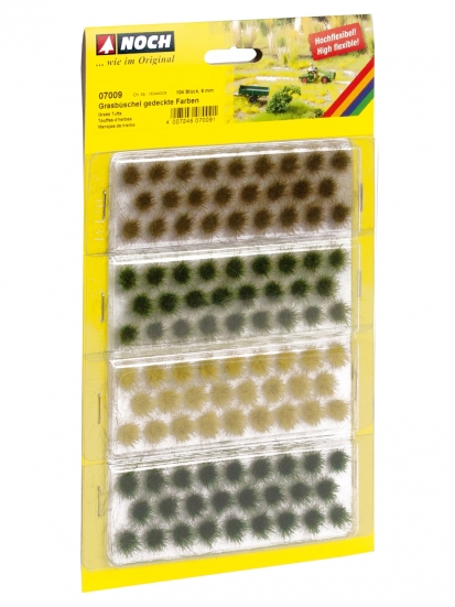 NOCH 07009 Grasbüschel, 6 mm, gedeckte Farben